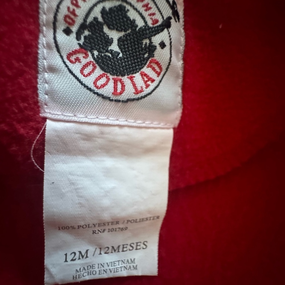 GoodLad Red with Black Heart and Dog Accents Infant 12 M - Picture 7 of 11